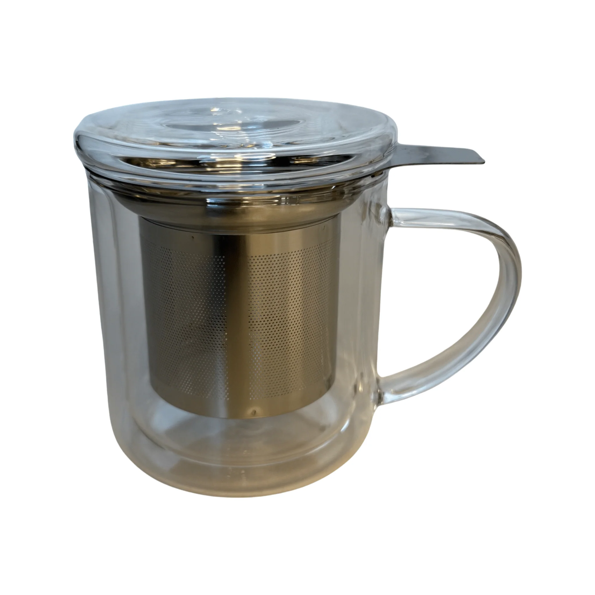 Teabloom Glass Tea Infuser Mug with Glass Lid